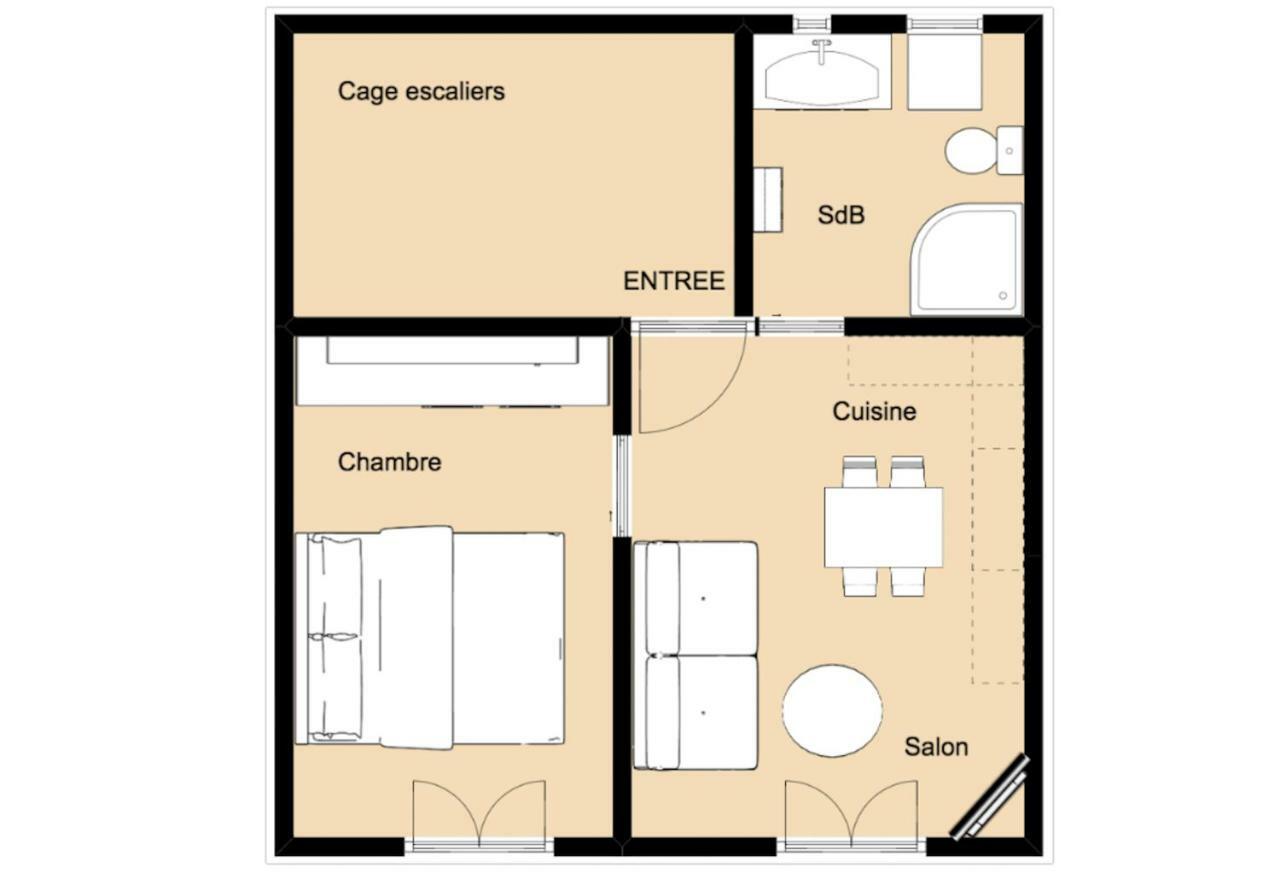 Апартаменти Les Meubles De Luchon - La Perle Bleue - Centre Luchon, Beau T2, 2 A 4 Personnes, Wifi Bagneres-de-Luchon Екстер'єр фото